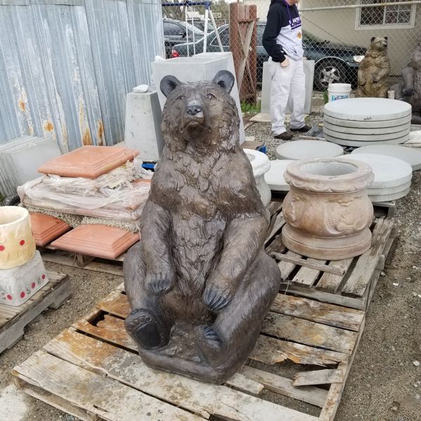 LARGE CEMENT SITTING BEAR STATUE 250 EACH for Sale in Riverside, CA