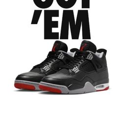 Air JORDAN 4 RETRO BRED REIMAGINED SIZE 9