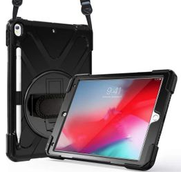 Miesherk Case for iPad (A10) 10.5" 2017, Case with Rotate Stand, Handle, Strap