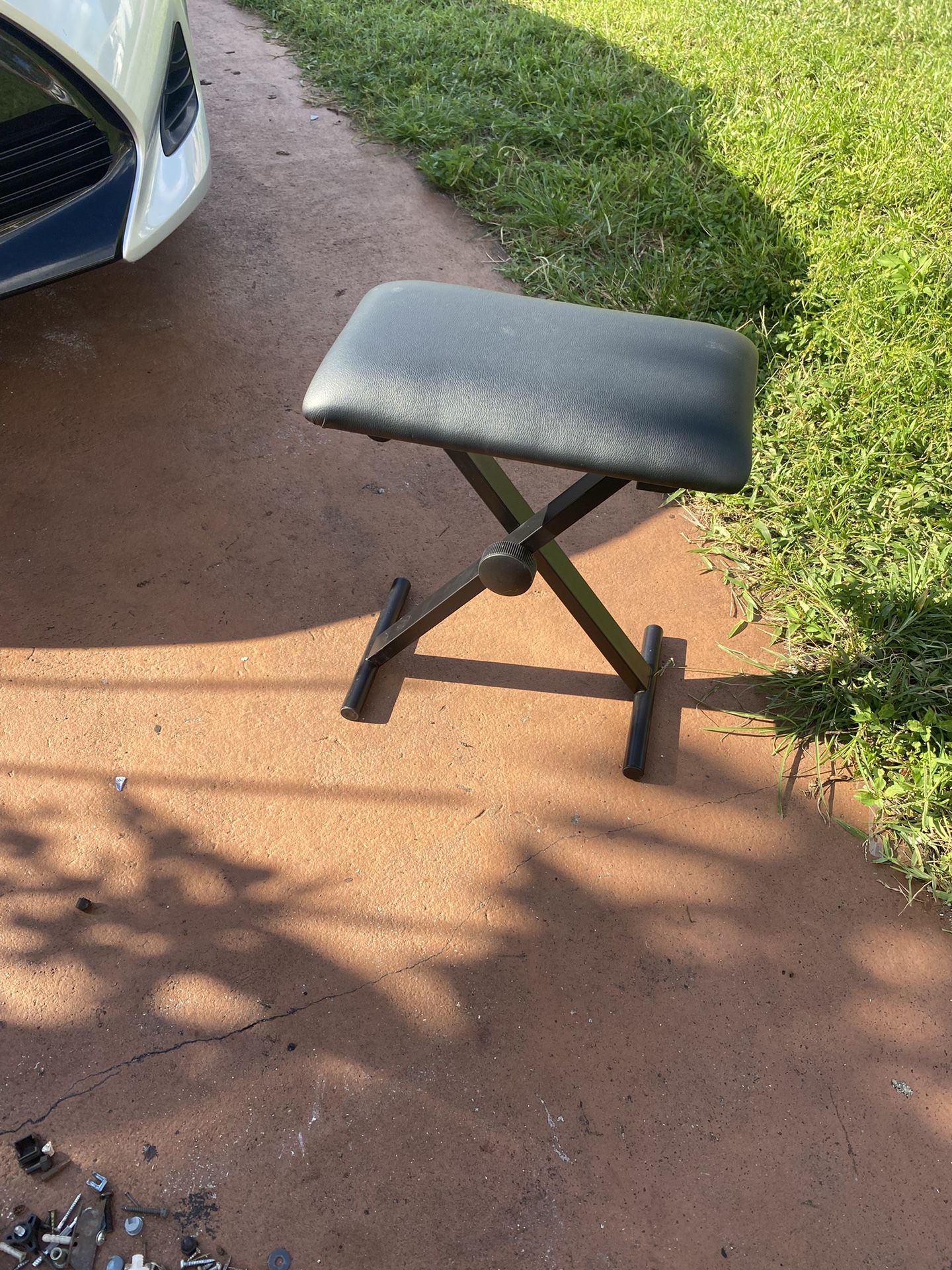 Adjustable Folding Piano Keyboard Bench Leather Padded Stool