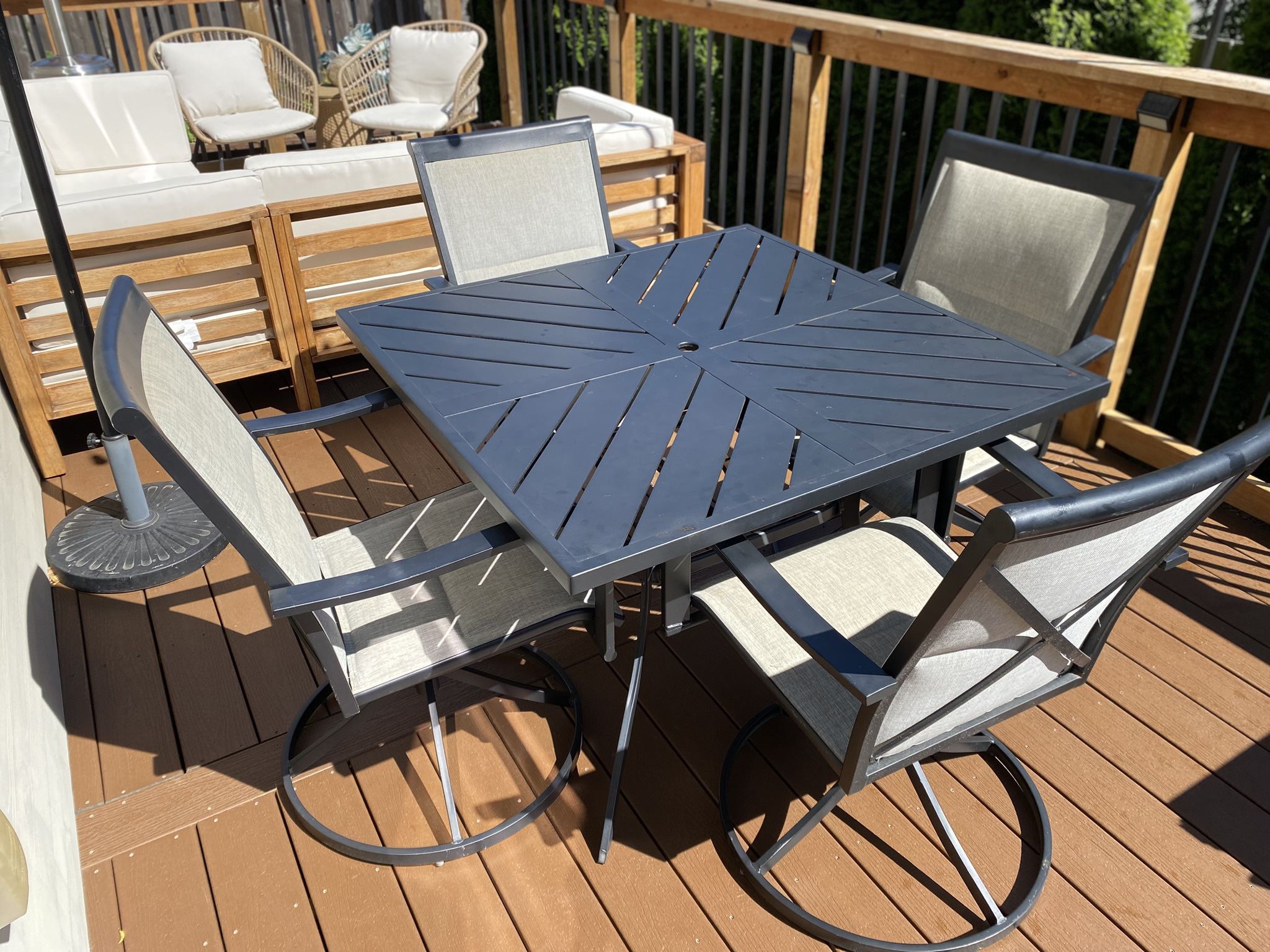 Patio table and chairs