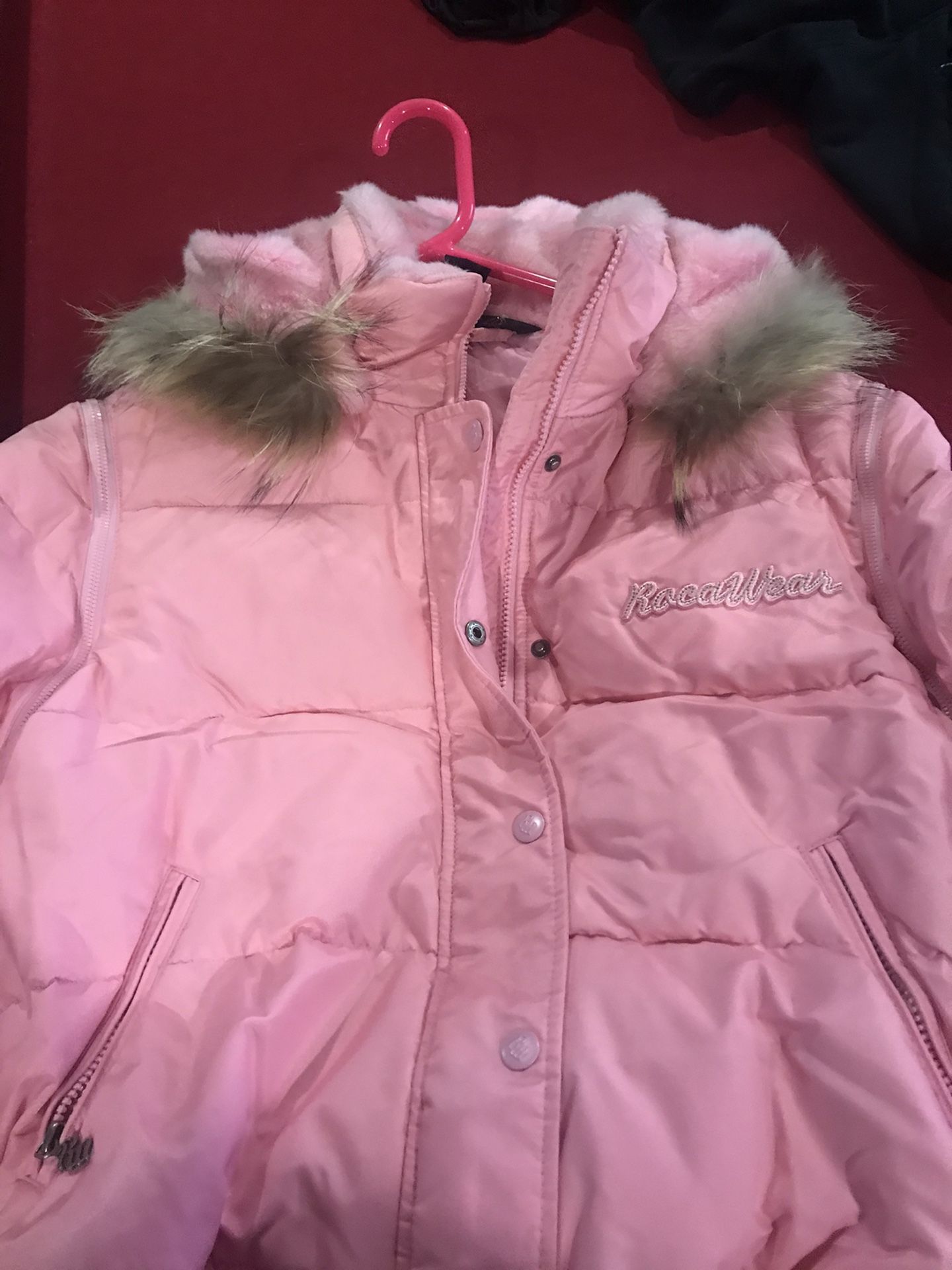 Women's pink hooded Roca Wear jacket Medium for Sale in Inglewood