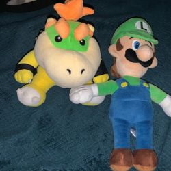 Luigi and Junior plush