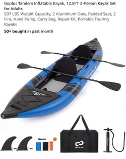 Goplus 2-Person Inflatable Tandem Kayak Set