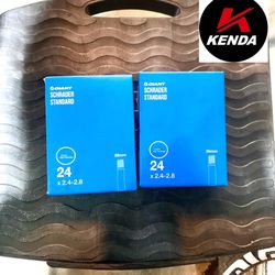 New Pair Kenda 24” Plus Size Inner Tubes For BMX Ebike and Youth MTB
