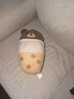 Bear Boba Tea Plush Stuffed Pillow