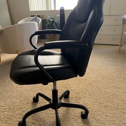 Study leather black chair