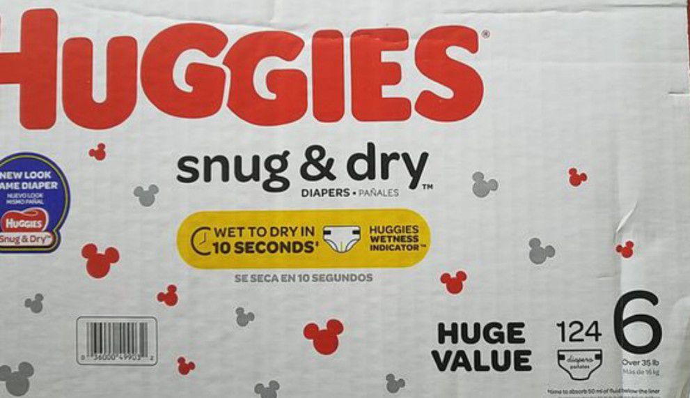 Brand New Huggies Diapers Size 6