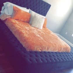 Fairly new king storage bed 