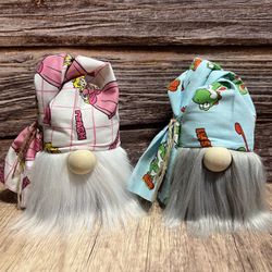 Princess Peach Yoshi Super Mario game gnomes handmade home decor Luigi