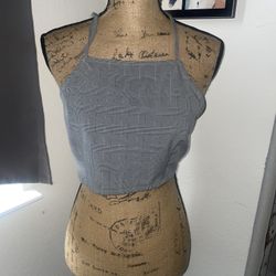 Gray Halter Top