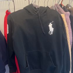 Polo By Ralph Lauren Custom For Size Large Navy Hoodie