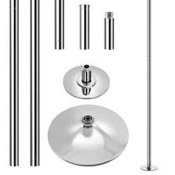 Pole For Fitness Silver Adjustable 