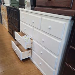 White Pinewood Dresser Deluxe $479