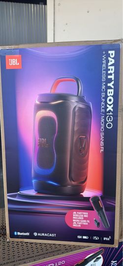 JBL PartyBox 130 Portable Party Speaker with Wireless Microphone