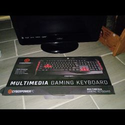 Tv 21" Inch Vizio / Cyberpower Multimedia Gaming Keyboard (NEW, OPENED BOX)