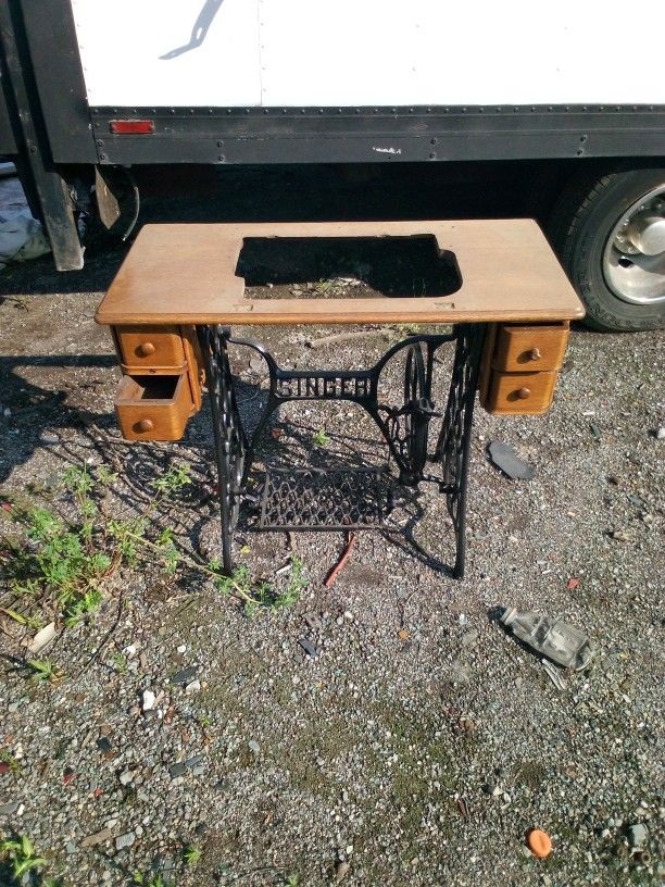 Original Vintage Singer Brand Sewing Table