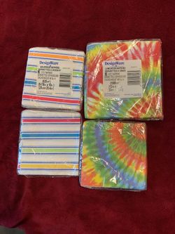 4 packs of napkins 3 beverage and 1 luncheon