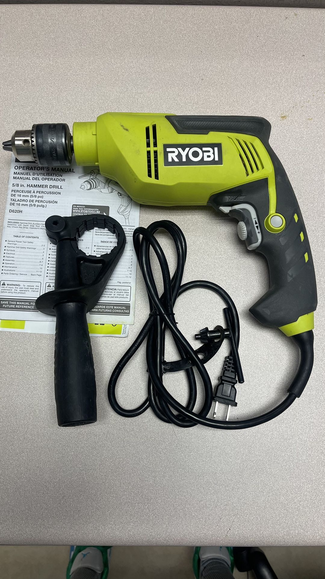 Ryobi 5/8 inch VSR Hammer Drill 6.2AMP