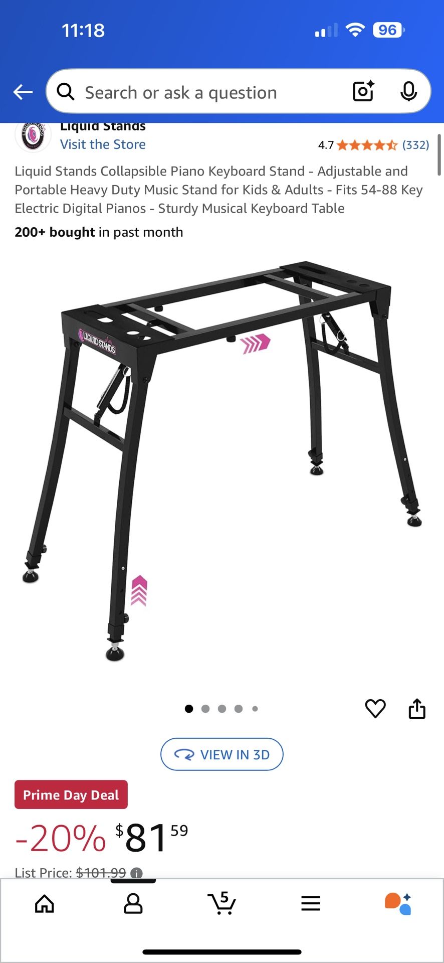 Adjustable Keyboard Stand