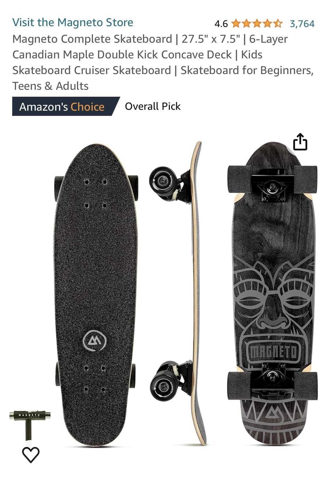 Magneto Tiki Skateboard 
