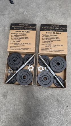 Adjustable dumbbells with plates