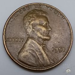 Wheat Penny 1951 Philadelphia Mint 
