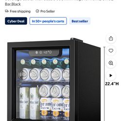 55 Can mini fridge with Blue led/ Wine cooler