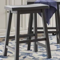 4 Solid Wood Bar Stools