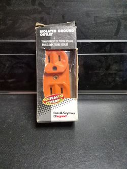 Pass & Seymour LG6200  120VAC, 15 Amp, Duplex Isolated Ground Orange Receptacle. $5 each.