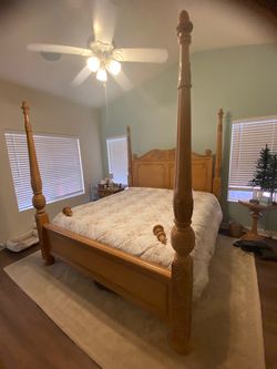 Bernhardt King Bed Frame solid wood