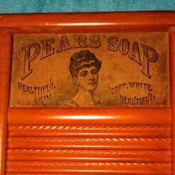 VINTAGE, ORIGINAL "PEARS SOAP" LINGERIE WASHBOARD !! 1950's-60's RETRO !!