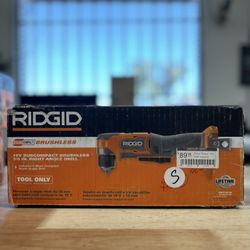  (New) Ridgid 18V SubCompact Brushless Cordless 3/8 in. Right Angle Drill (Tool Only) 