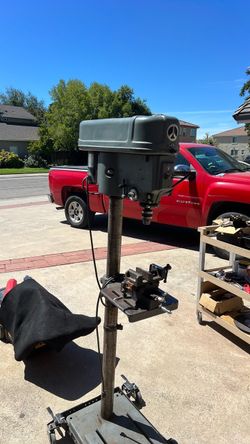 Floor drill press with cart