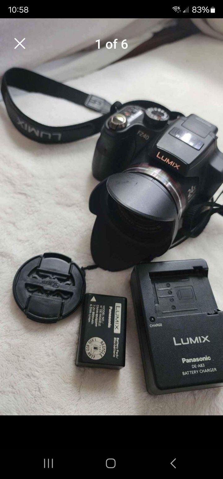  Panasonic Lumix DMC-FZ40 Digital Camera 14.1MP w/Battery, Charger- beginners camera