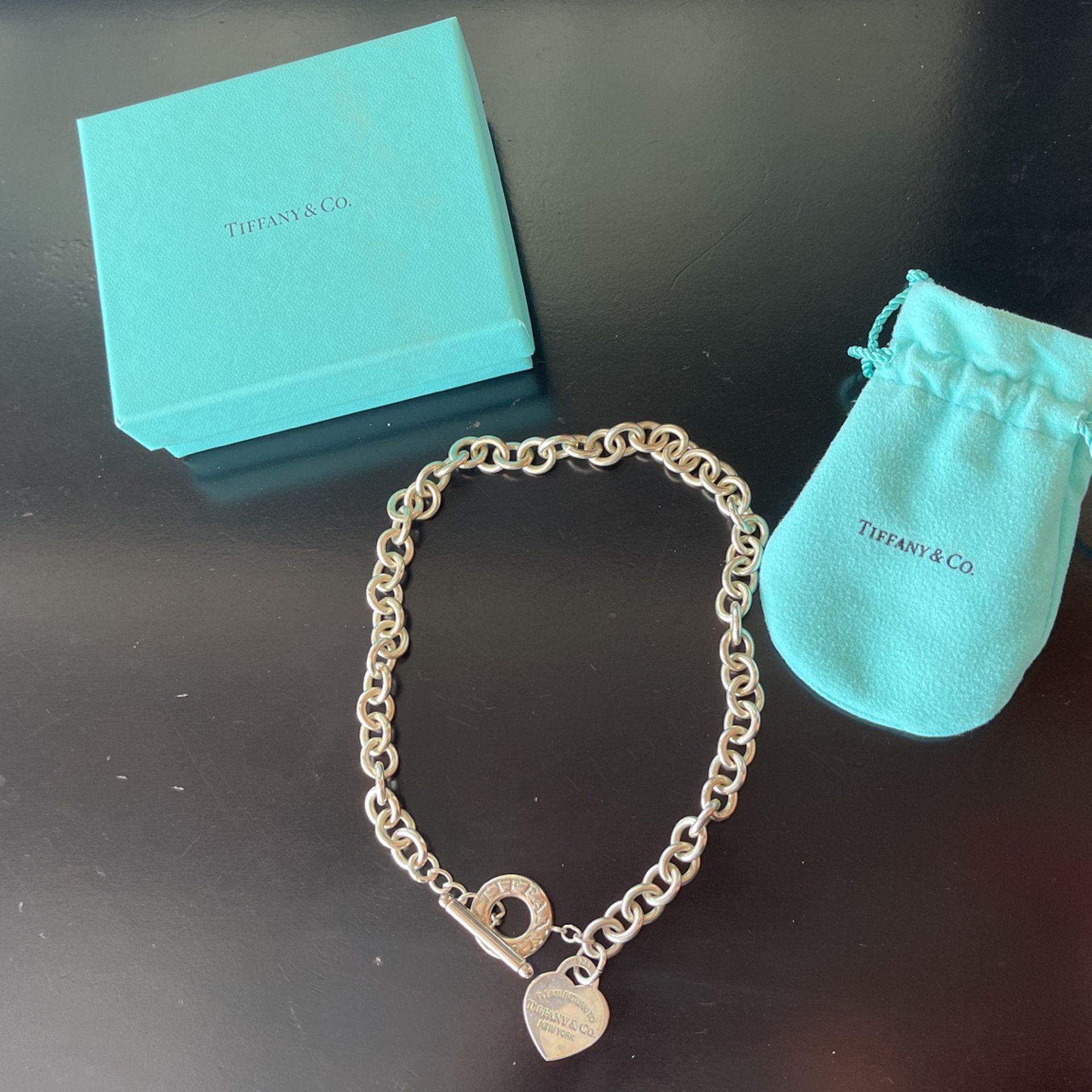Tiffany & Co Heart Toggle Necklace 