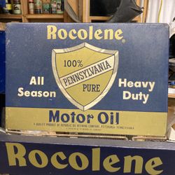 Vintage Refurbished Rocolene Oil Can Rack