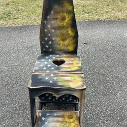 Custom Hand Painted Accent Piece Of Furniture 