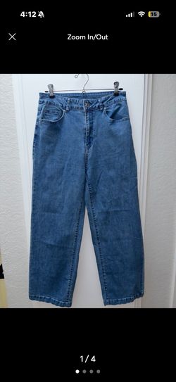High Waist Blue Denim Boyfriend Jeans