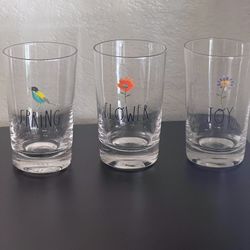 Rae Dunn 3 GlassTumbler’s