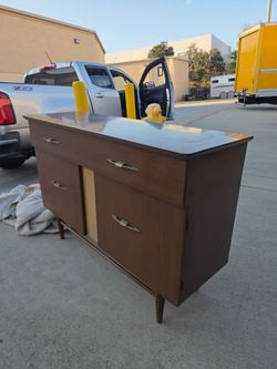 Midcentury Modern Wooden Credenza