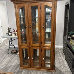 Oak Display Cabinet 