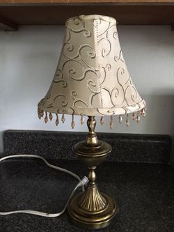 Brass Finish Lamp, 19” high