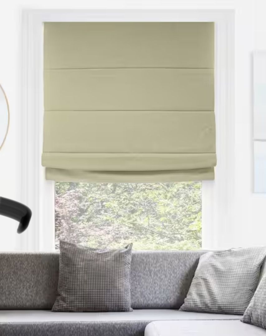 Chicology Del Mar Ready-Made Sandcastle Cordless Blackout Privacy Fabric Roman Shade 27"W x 64"L