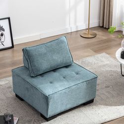  A203 $90  teal high-quality fabric curved edges ottoman  With this leisure Barrel chair, it is easy to decorate your living room or bedroom to be mor