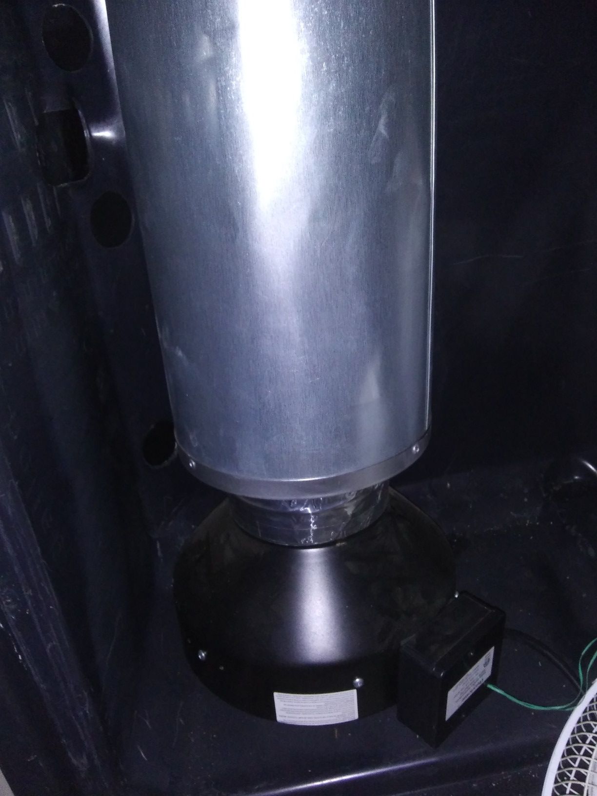 8" hurricane inline fan with duct muffler