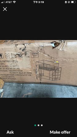 Loft Bed 93.7 × 42.1 × 53.9
