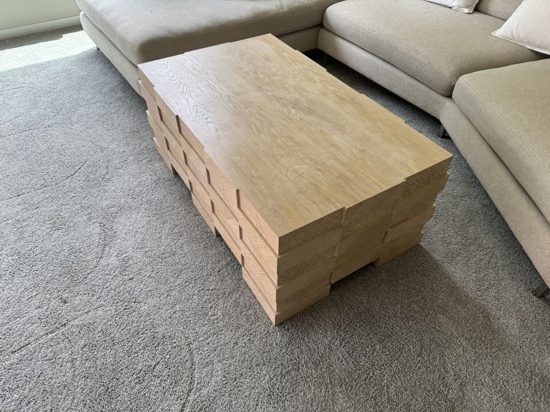 Crate & Barrel Solid Wood Coffee Table – $250 OBO – Pickup in Newcastle