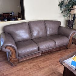 Brown Leather Sofa