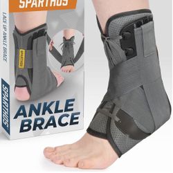 Sparthos Lace Up Ankle Brace - size Medium - Grey NEW in box - $10